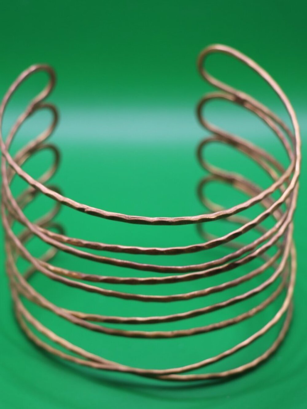 Antique Gold Tone Upper Arm Cuff Bracelet